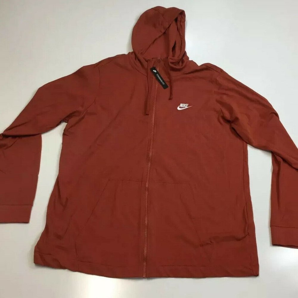 Nike standard fit Mens Burnt orange Full zip up - Picture 2 of 7